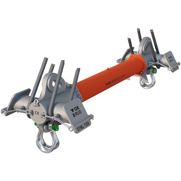 Izado y manipulación de ferralla diseñado específicamente para trabajos de obra civil. Lifting and handling system for rebar, specially designed for civil engineering applications.